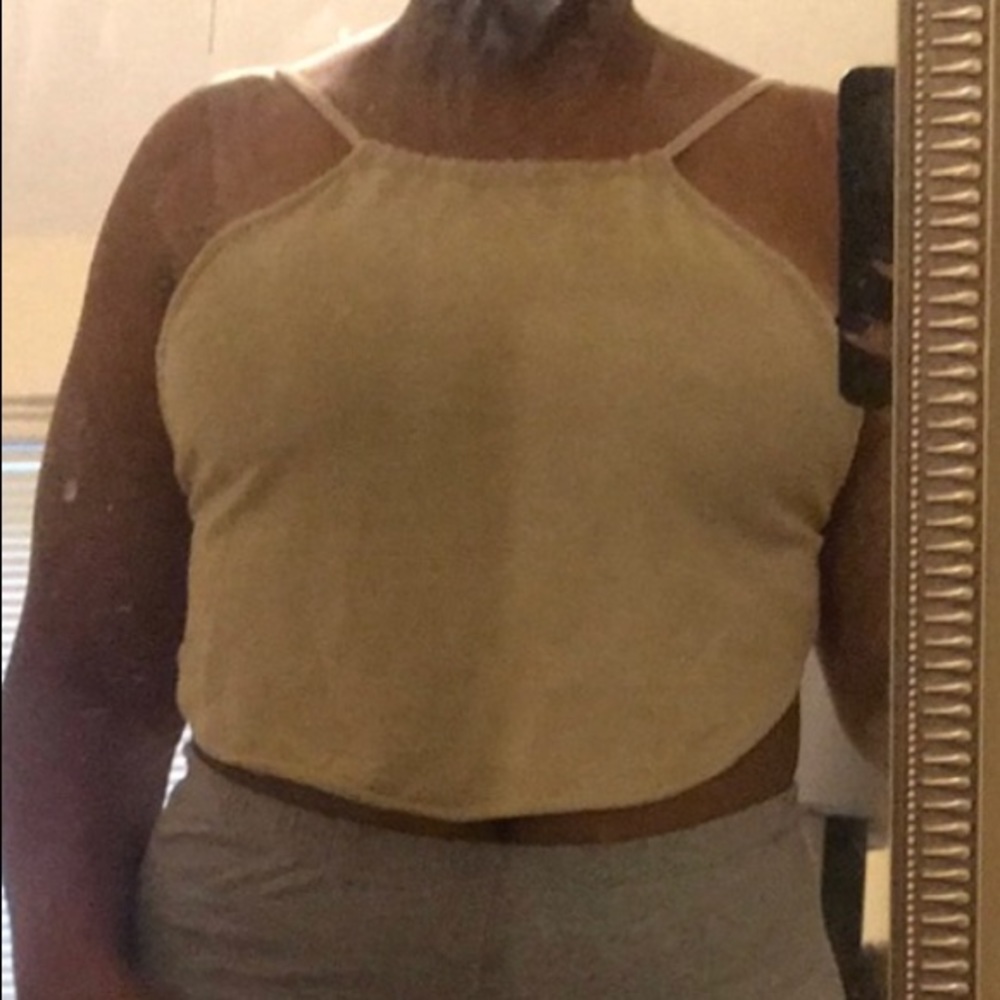 Open back crop top